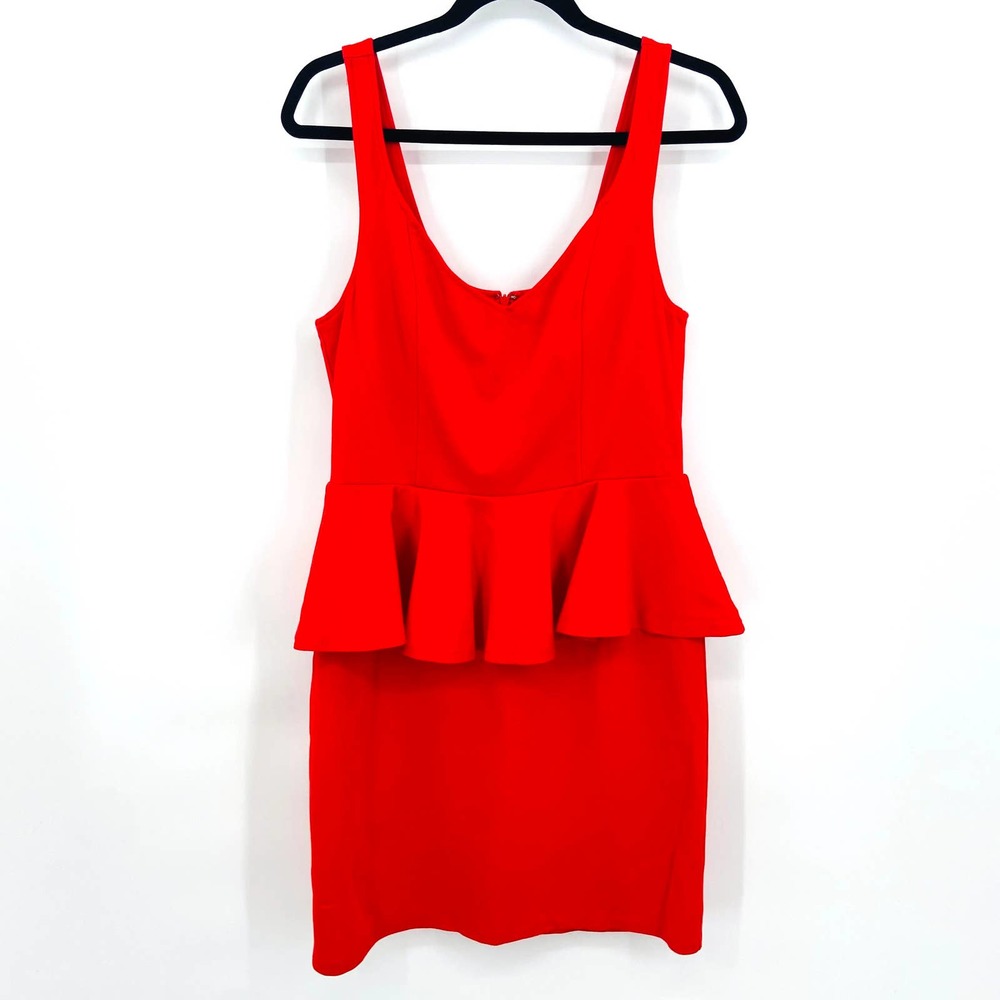 BB Dakota Red Peplum Mini Dress